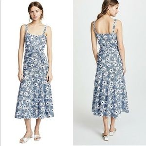 Veronica Beard Marena Ruched Midi Dress 10